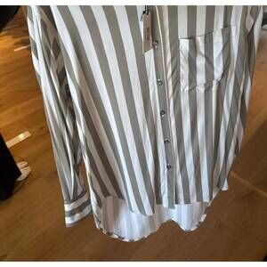 NEW ANEMOS women's pool shirt in natural and white stripe